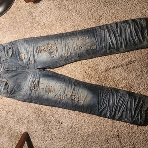 Encrypted Denim Jeans Womens Size 18 (Distressed)